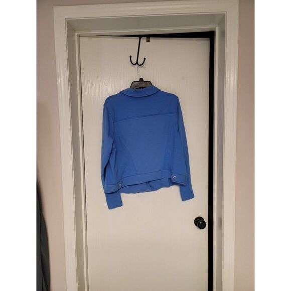 ~ light blue H by Halston full diagonal full zip sweatshirt - size 20w - Picture 2 of 3